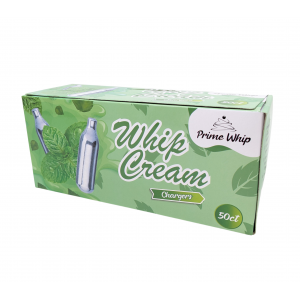 Prime Whip Charger 50ct Display - 12pk Master case [PWP50] [FOOD PURPOSE ONLY]